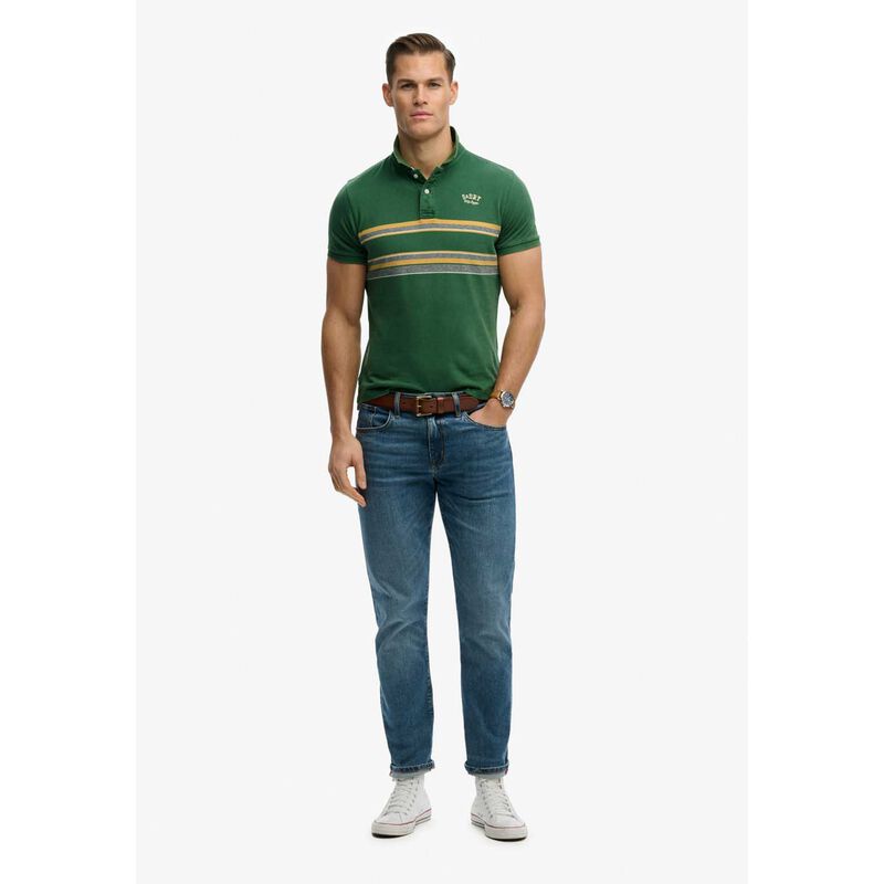 Superdry Vintage Stripe Jersey Polo image number 3